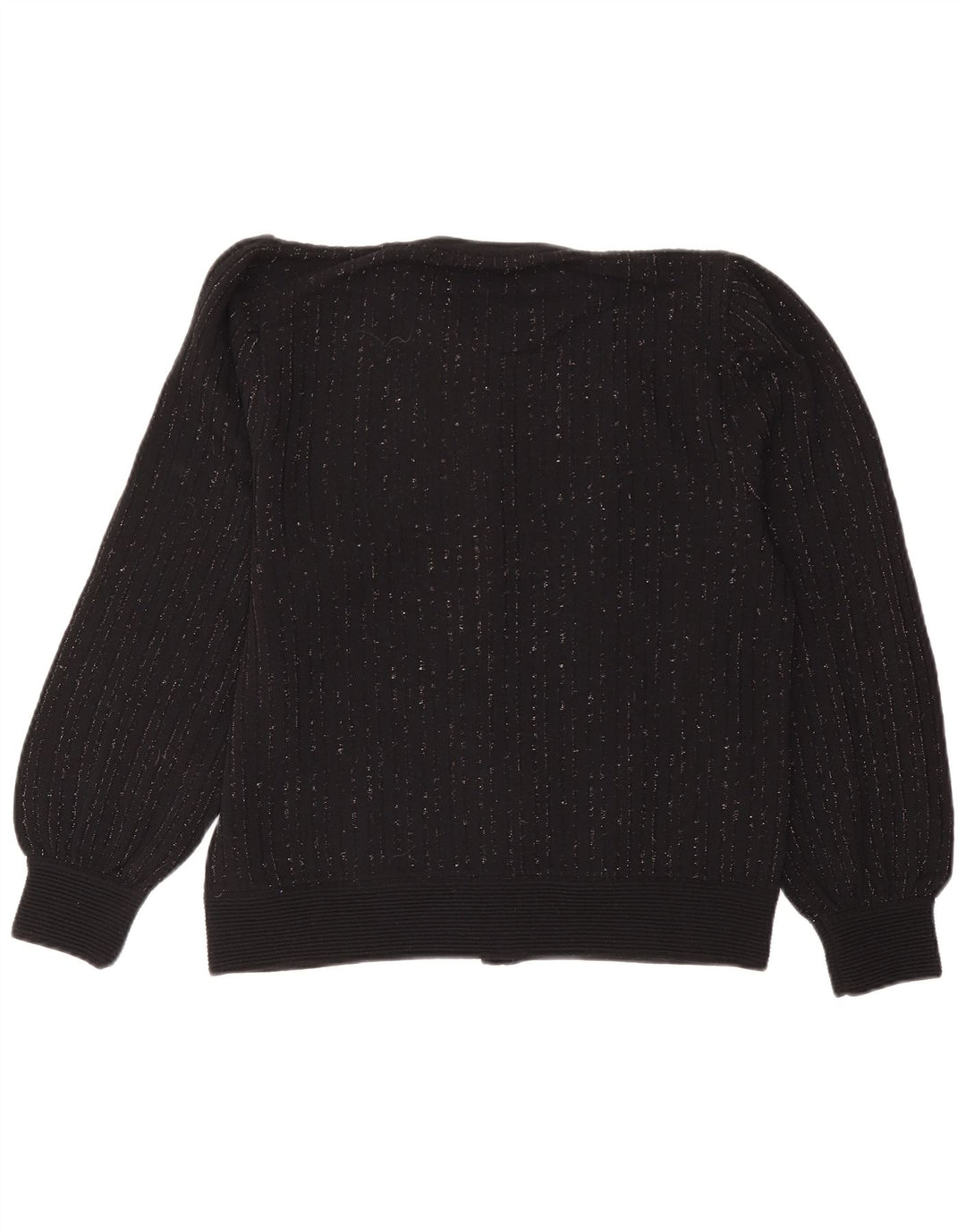 Vintage dame cardigan sweater IT 46 Stor grå stribet uld