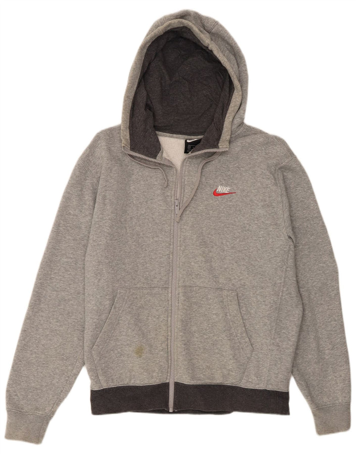 Nike hættetrøje med lynlås til mænd Medium Grey Flecked Bomuld