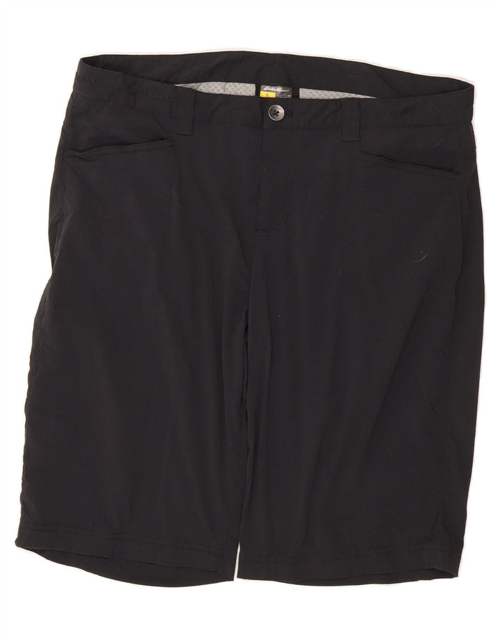 EDDIE BAUER Womens Casual Shorts US 12 Large W34  Black Polyester Vintage Eddie Bauer and Second-Hand Eddie Bauer from Messina Hembry 