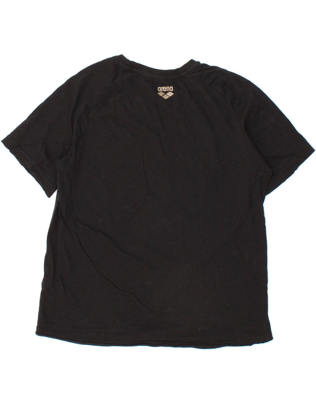 ARENA Womens Graphic T-Shirt Top UK 12 Medium Black Cotton Vintage Arena and Second-Hand Arena from Messina Hembry 