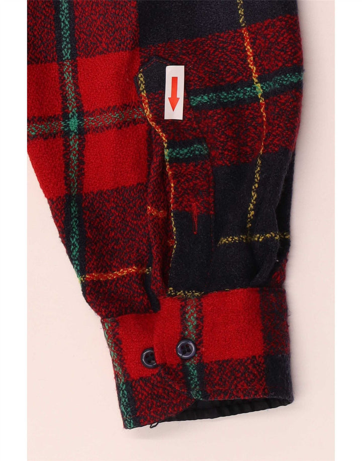 Vintage Flannelskjorte til mænd Medium Rød Plaid