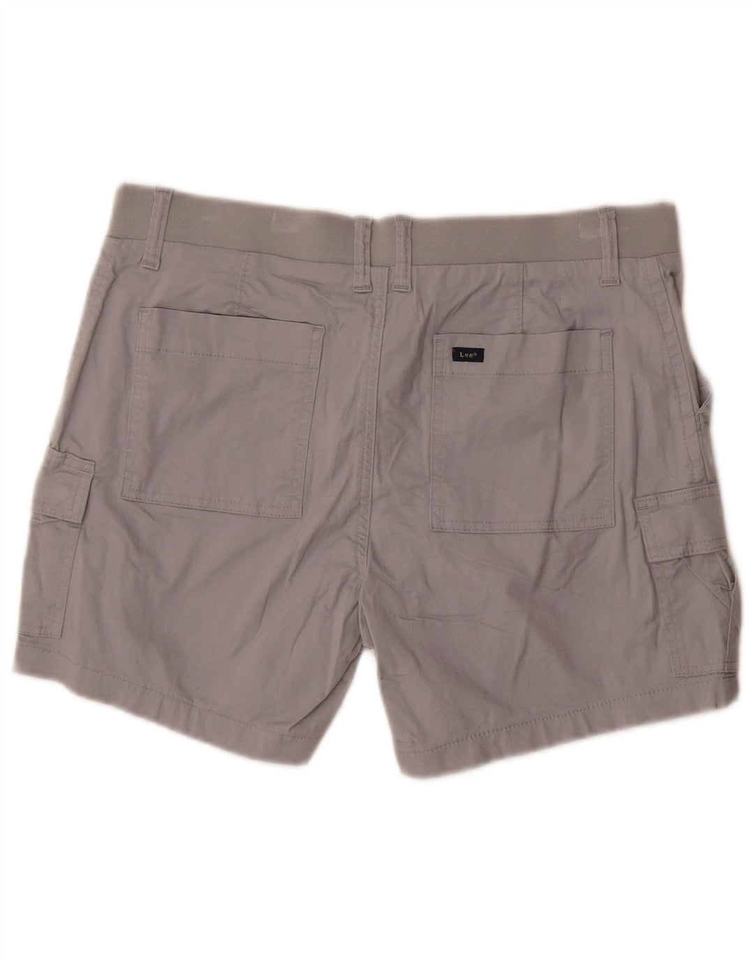 Lee Womens Mid Rise Regular Fit Cargo Shorts US 12 Large W34 Grey