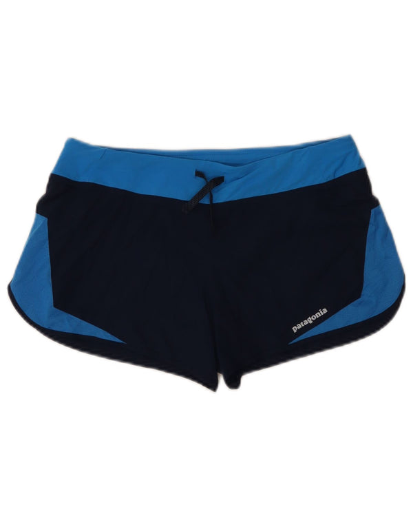 Patagonia Dame Sports Shorts UK 6 XS Navy Blue Colourblock Polyester