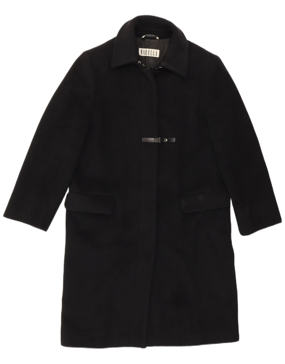 Marella Dame Overfrakke UK 12 Medium Sort Virgin Wool