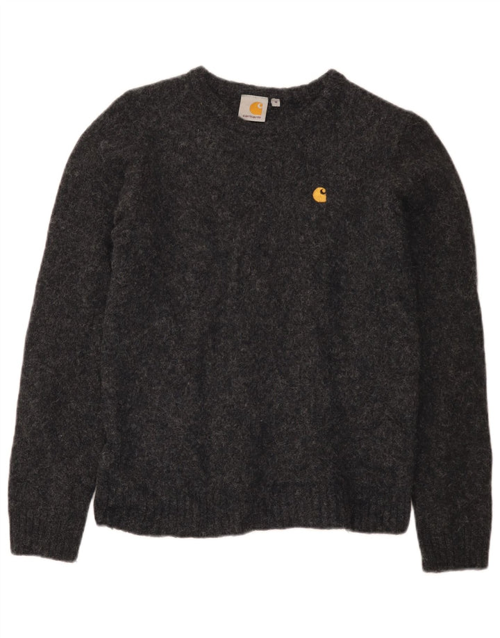 Carhartt drenge sweater med rund hals 7-8 år mellemgrå uld