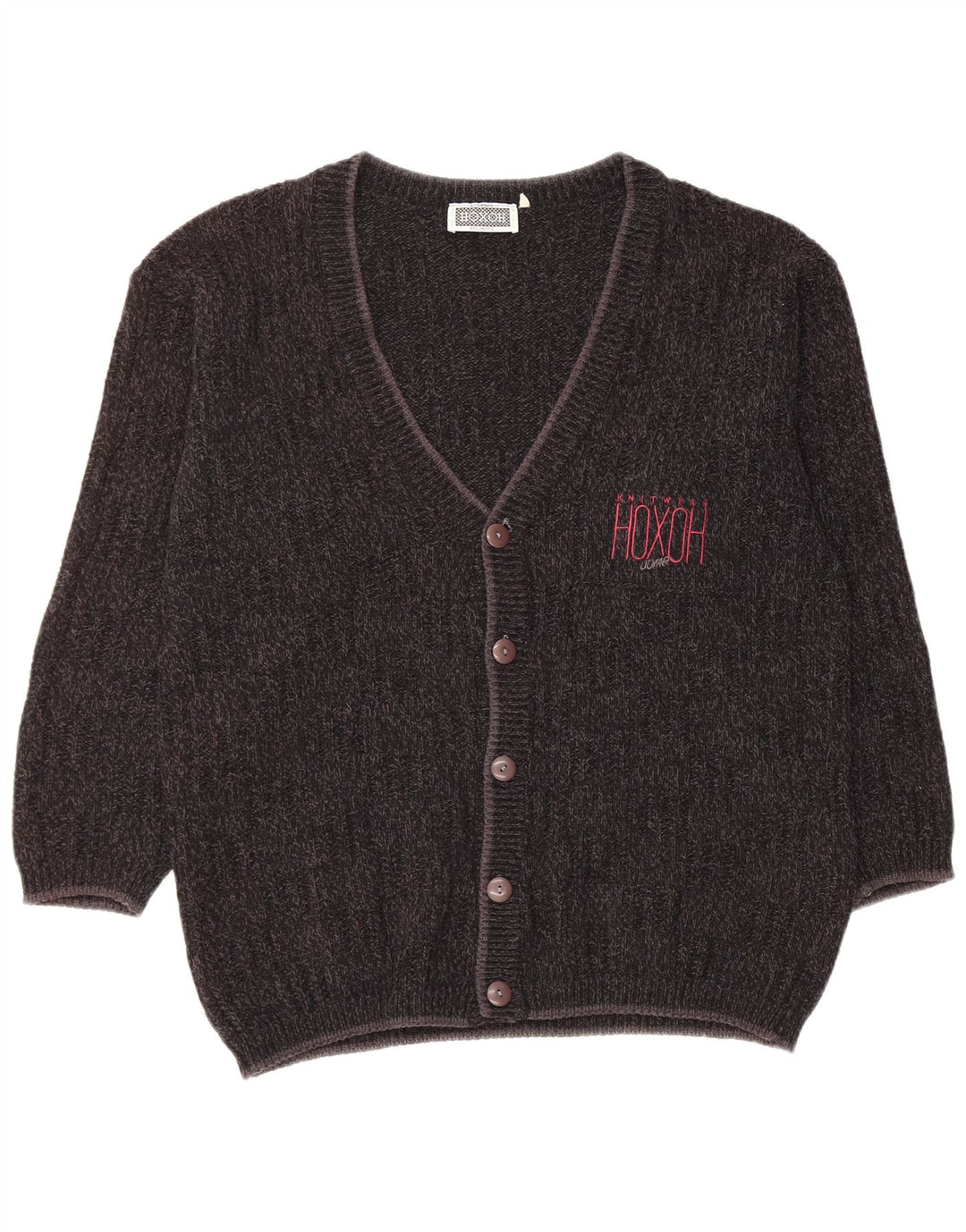 Vintage herre cardigan sweater XL sort