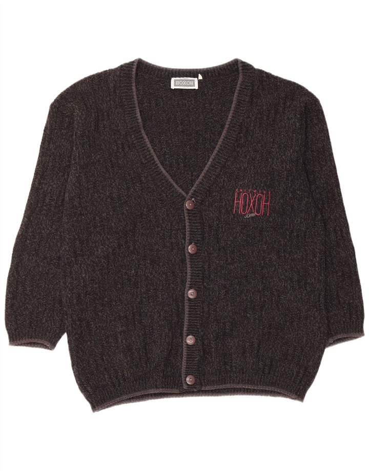 Vintage herre cardigan sweater XL sort