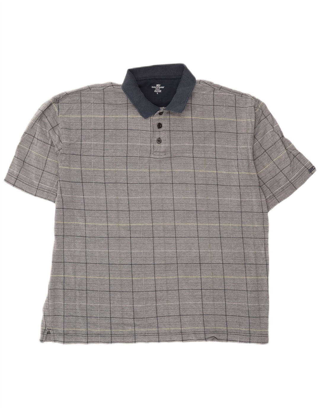 Dockers Herre Rugby Polo Shirt Stor blå ternet bomuld
