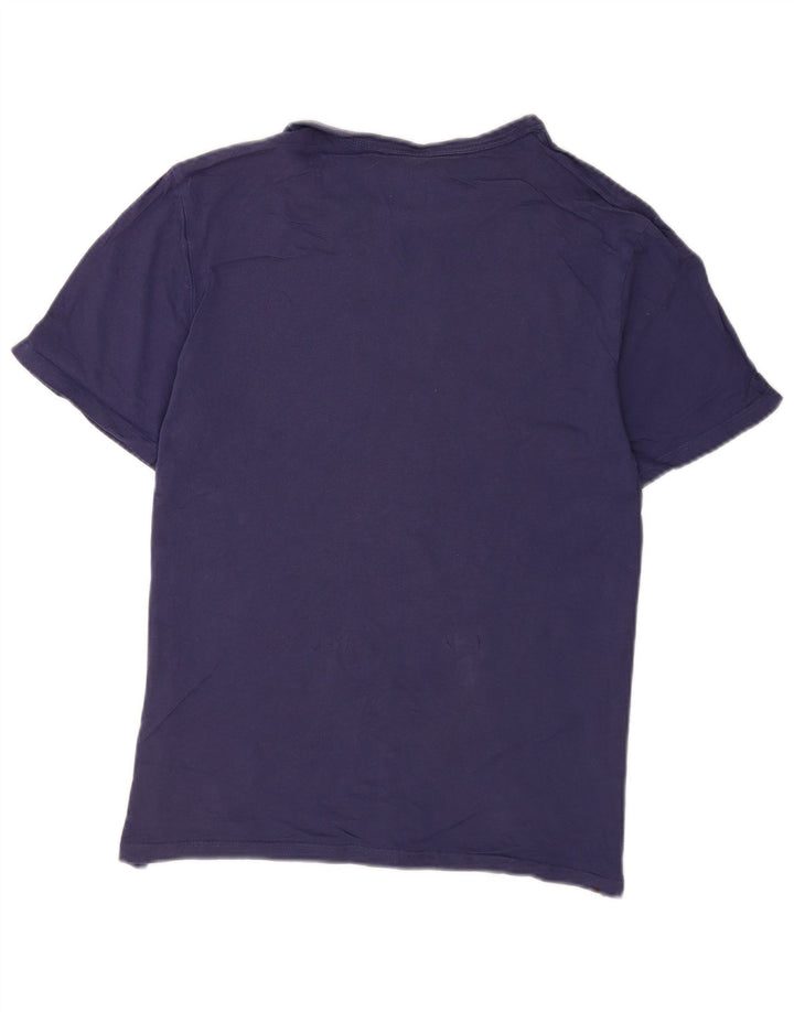 Champion Herre grafisk T-shirt Top Medium Marineblå Bomuld