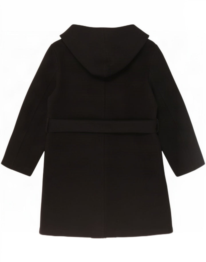 Zara Dame Hætte Overfrakke UK 20 2XL Sort Polyester