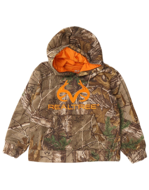 Realtree Boys Grafisk Hoodie Jumper 6-7 år Small Khaki Camouflage