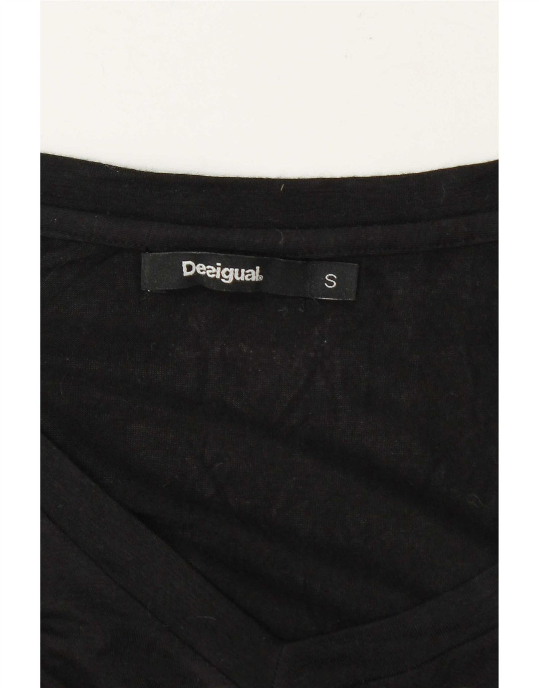 Desigual Dame Top Langærmet UK 10 Small Black Floral