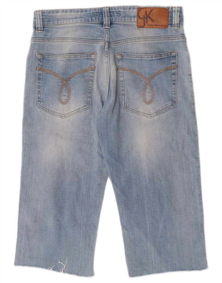 Calvin Klein Dame Slim Regular Fit Capri Jeans W29 Medium Blue Bomuld