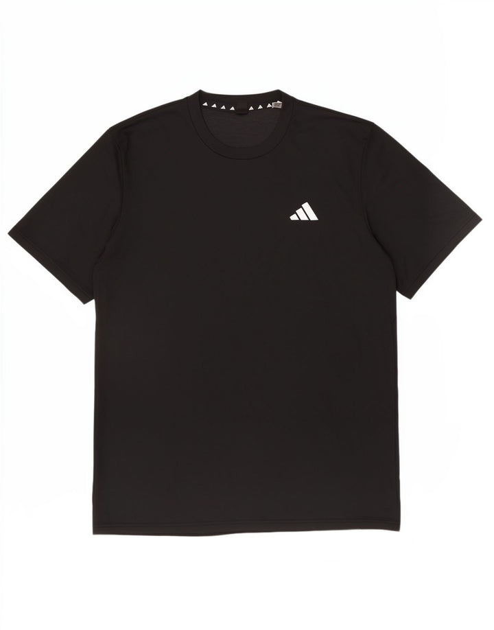 Adidas Herre T-Shirt Top Medium Sort Polyester Sports