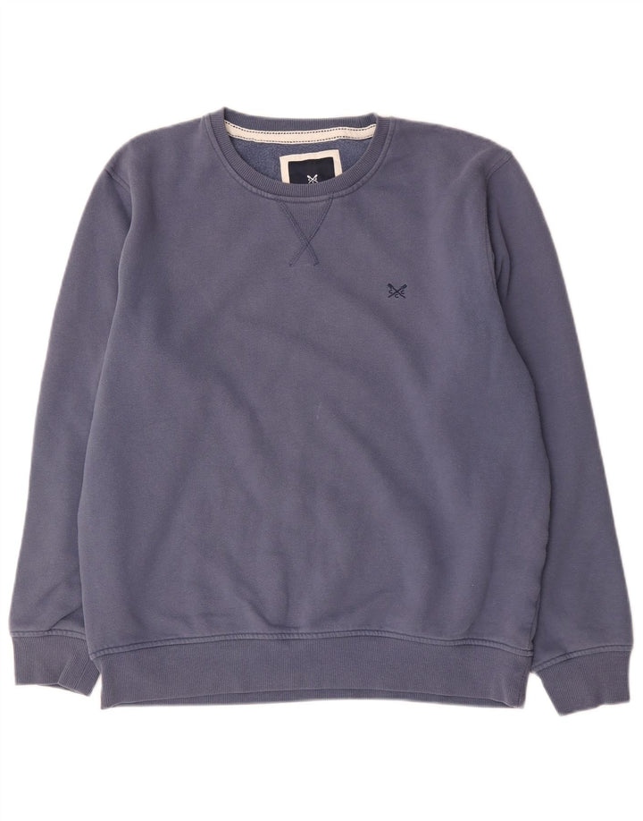 Crew Clothing Herre Sweatshirt Jumper Stor Blå Bomuld