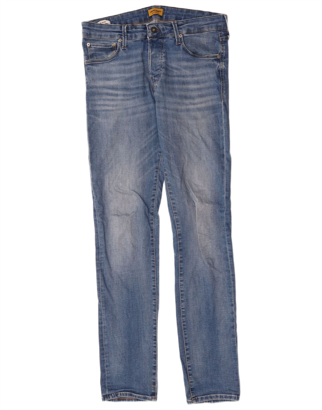Jack & Jones Herre GLENN Slim Jeans W32 L34 Blå Bomuld