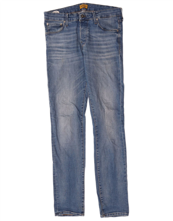 Jack & Jones Herre GLENN Slim Jeans W32 L34 Blå Bomuld