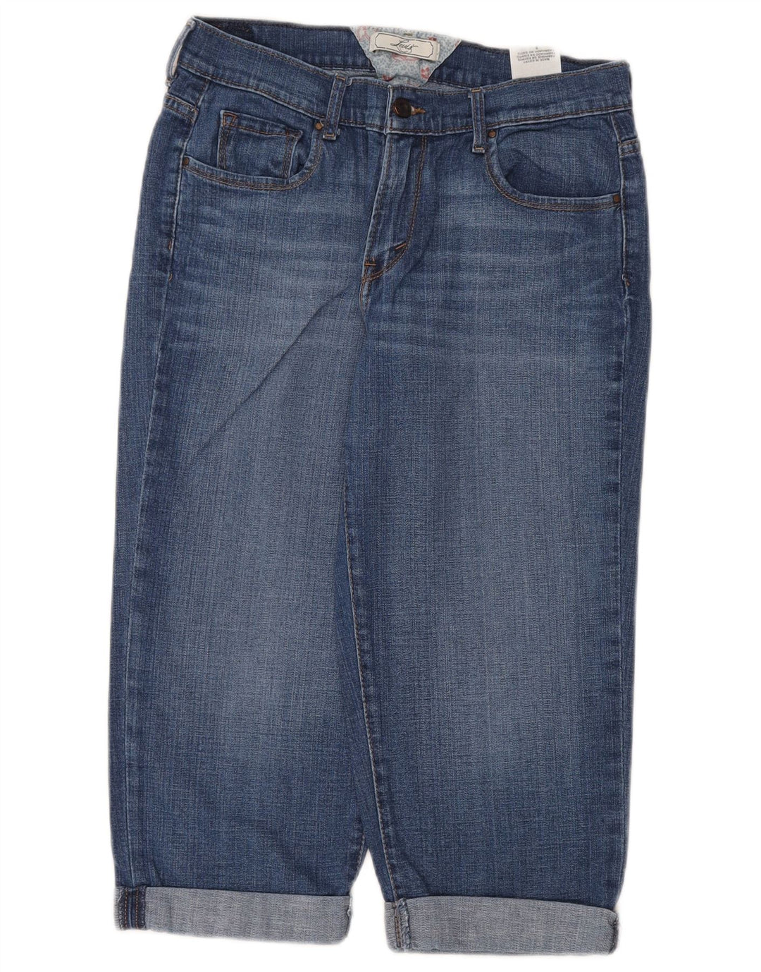 LEVI'S Dame Capri Jeans US 8 Medium W30 L20 Blå Bomuld