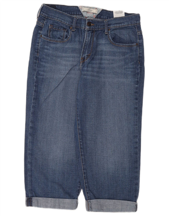 LEVI'S Dame Capri Jeans US 8 Medium W30 L20 Blå Bomuld