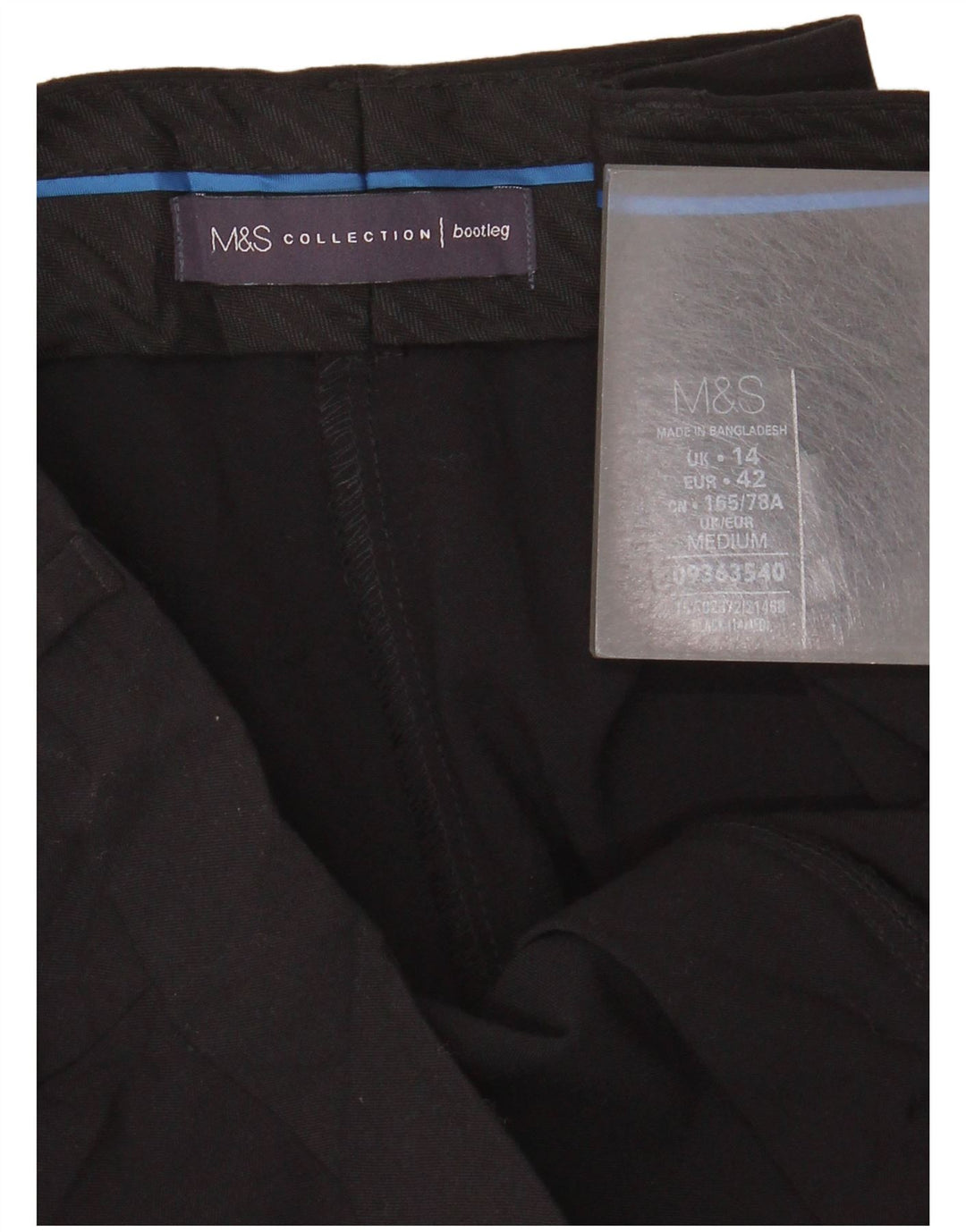 Marks & Spencer Dame Bootcut Suit Bukser UK 14 Large W34 L30 Black
