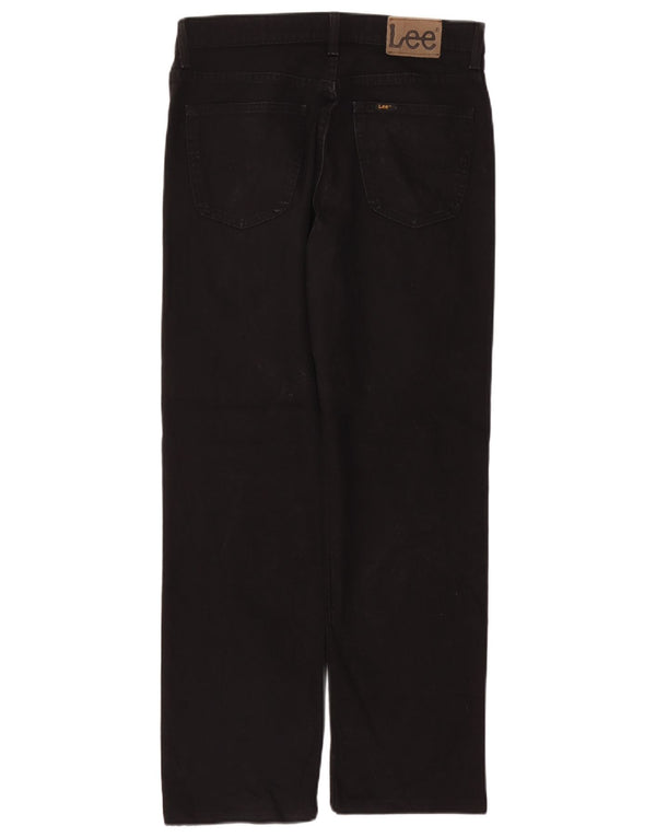 Lee Mens Brooklyn Straight Jeans W34 L30 Sort Bomuld