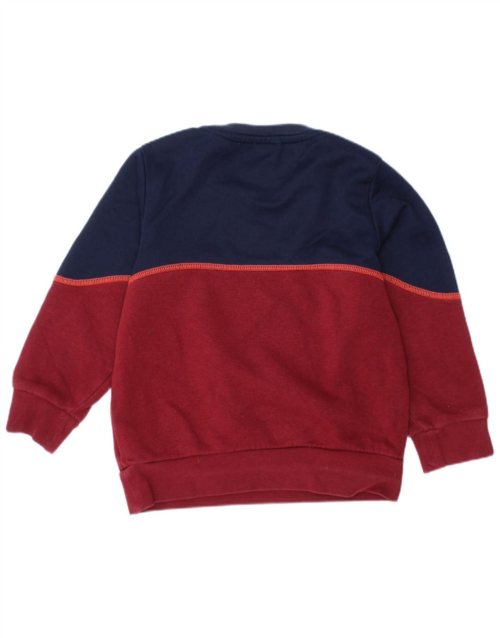 ADIDAS Grafisk Sweatshirt-trøje til drenge 3-4 år Maroon Colourblock Bomuld