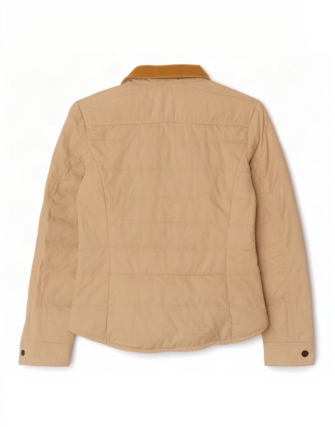 Massimo Dutti Dame Polstret Jakke UK 16 Stor Beige Bomuld