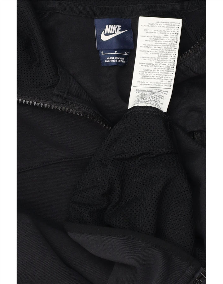 NIKE Hættetrøje med lynlås til mænd, lille sort bomuld