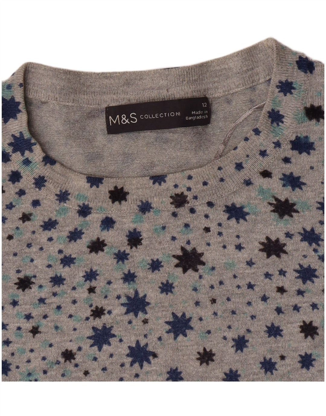 Marks & Spencer Dametrøjetrøje med rund hals DK 12 Mellemgrå