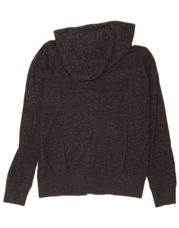Nike hættetrøje med lynlås til kvinder UK 12 Medium Grey Flecked Bomuld