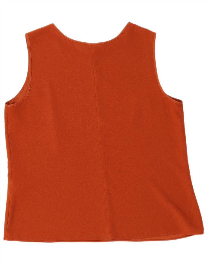 Warehouse Damevest Top UK 14 Large Orange Polyester