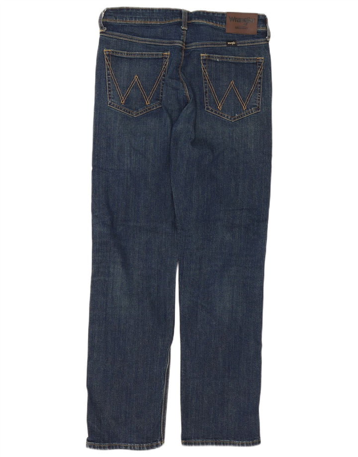 Wrangler Herre Regular Fit Straight Jeans W30 L30 Blå Bomuld