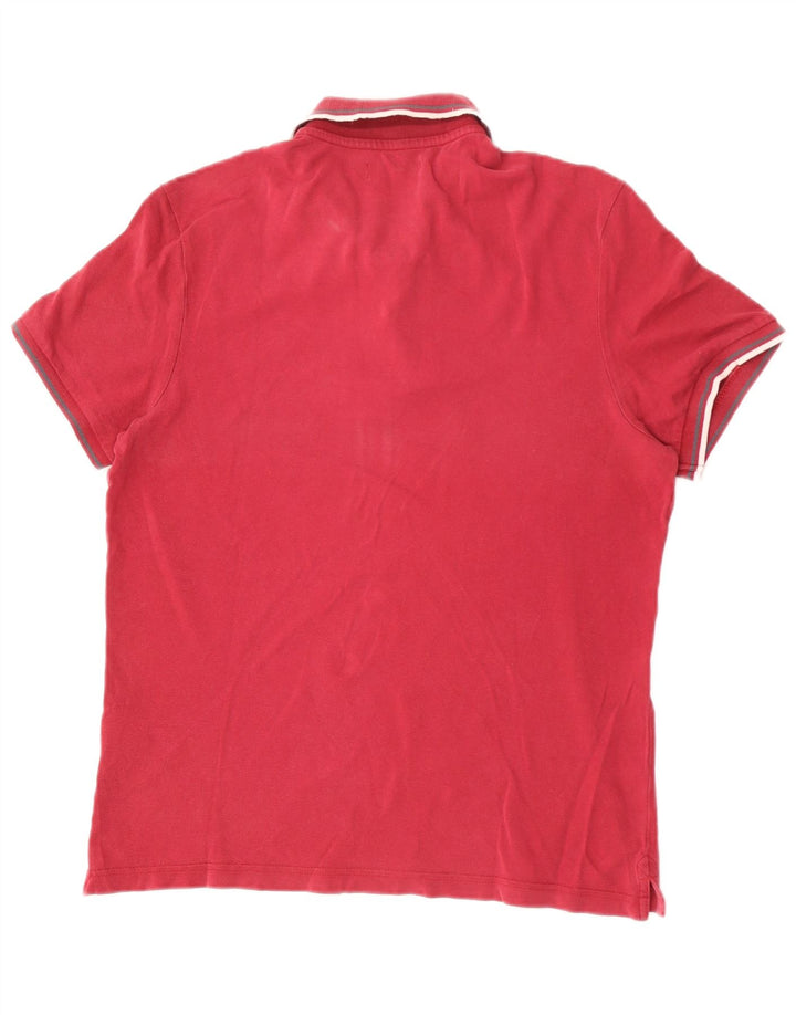 DIADORA Poloshirt til mænd Medium rødbrun stribet bomuld