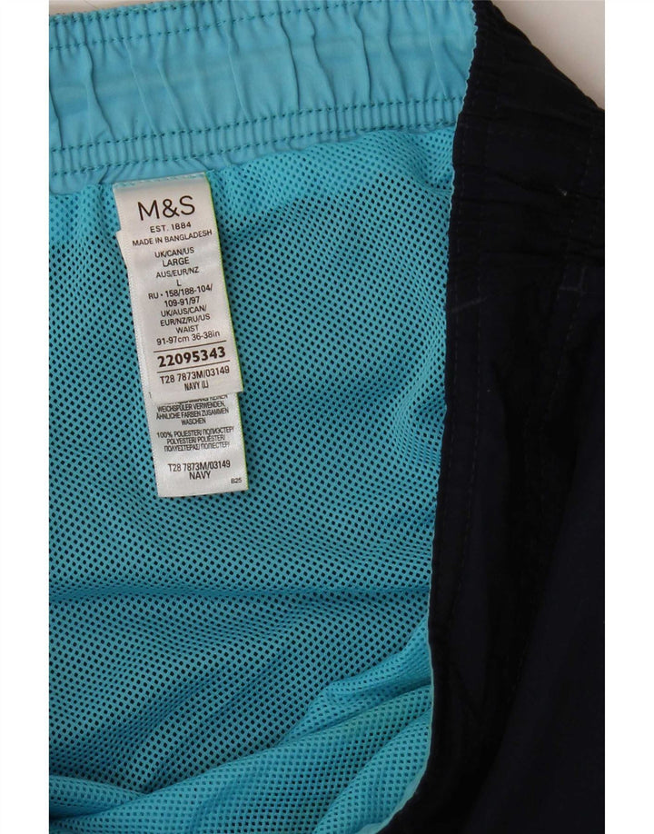 Marks & Spencer Badeshorts til mænd store marineblå polyester