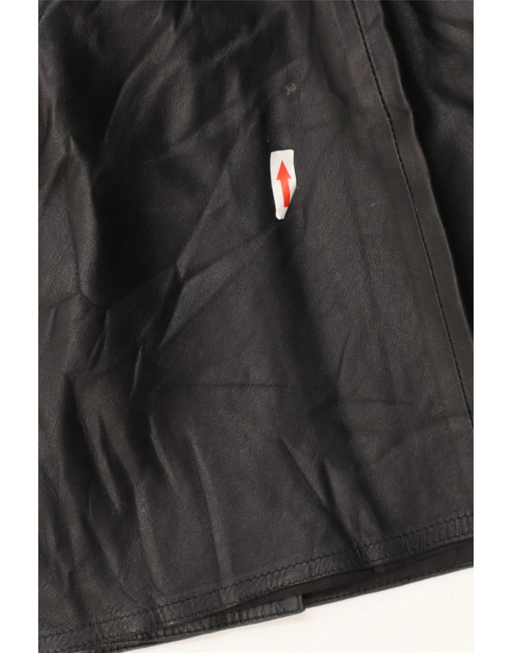 Vintage lædernederdel til kvinder W28 Medium Black