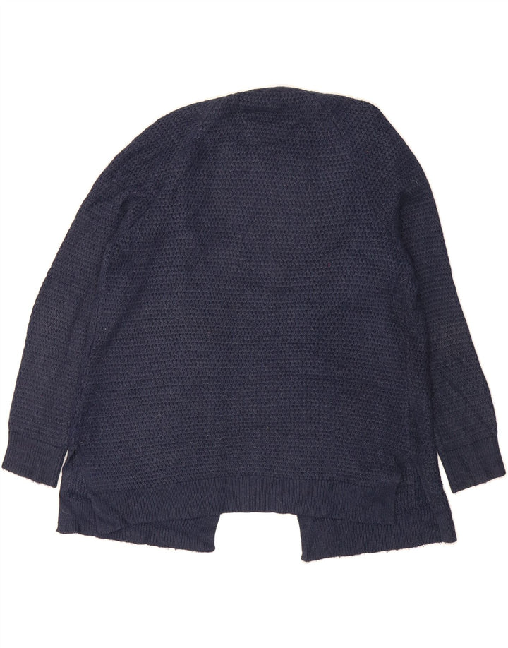 FAT FACE Womens Open Cardigan Sweater UK 12 Medium Navy Blue Acrylic Vintage Fat Face and Second-Hand Fat Face from Messina Hembry 