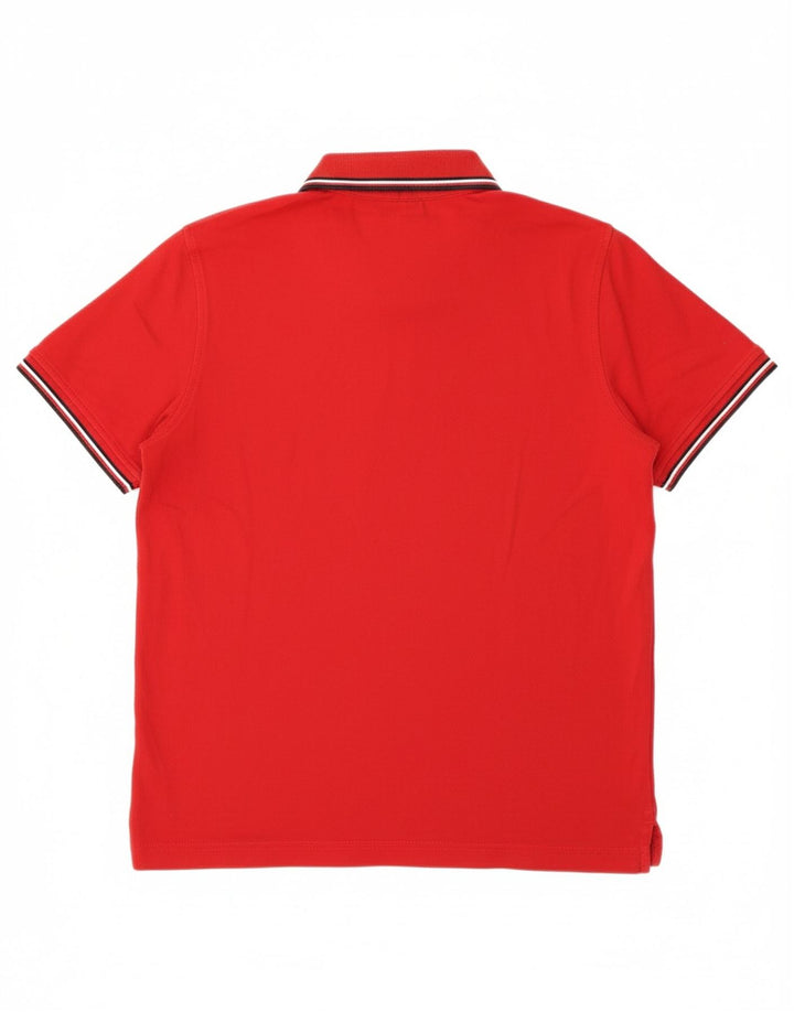 TOMMY HILFIGER Mens Polo Shirt Medium Red Cotton