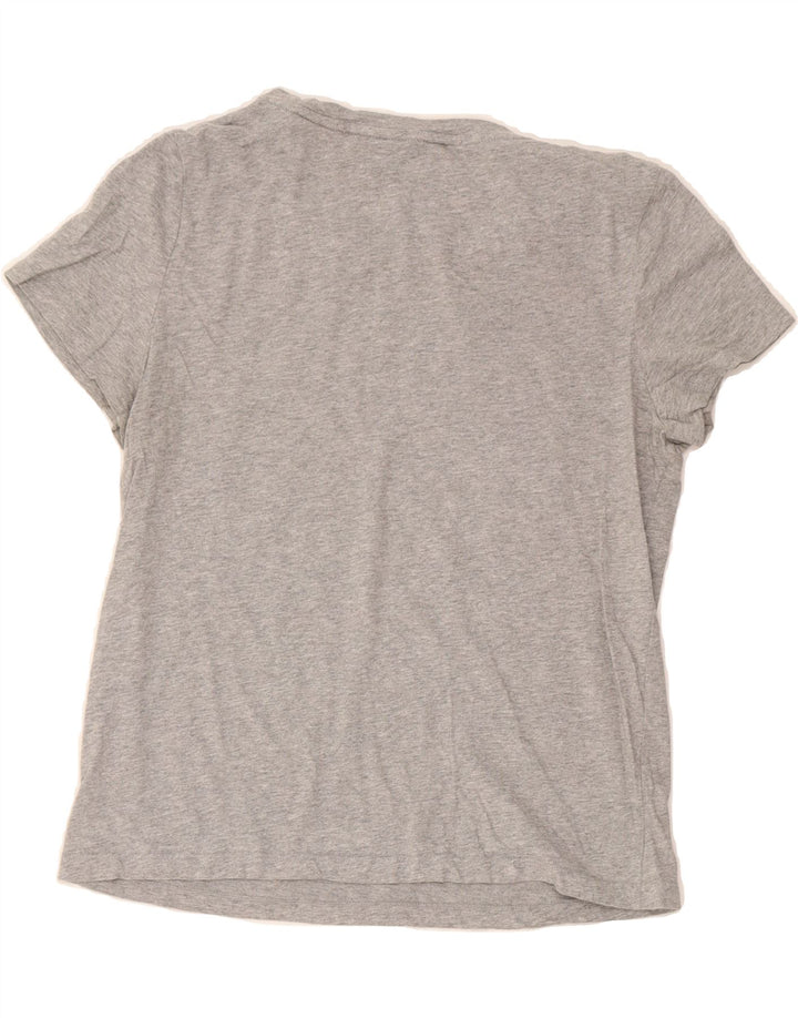 TOMMY HILFIGER Womens Graphic T-Shirt Top UK 14 Medium Grey Cotton Vintage Tommy Hilfiger and Second-Hand Tommy Hilfiger from Messina Hembry 