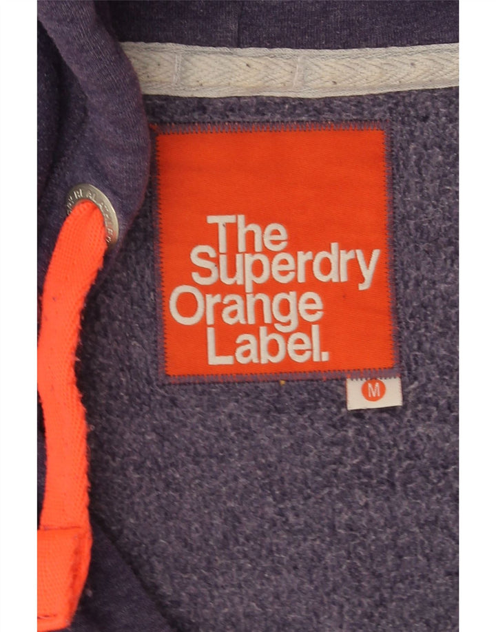 Superdry hættetrøje til kvinder med lynlås UK 14 medium lilla bomuld