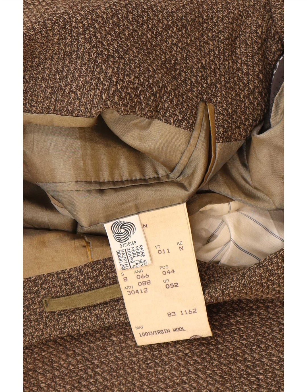 Hugo Boss Herre 3-knaps blazerjakke EU 52 XL Brun Virgin Wool