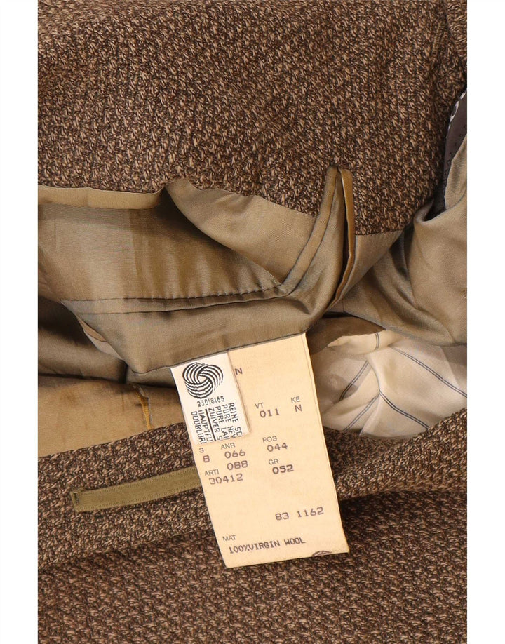 Hugo Boss Herre 3-knaps blazerjakke EU 52 XL Brun Virgin Wool