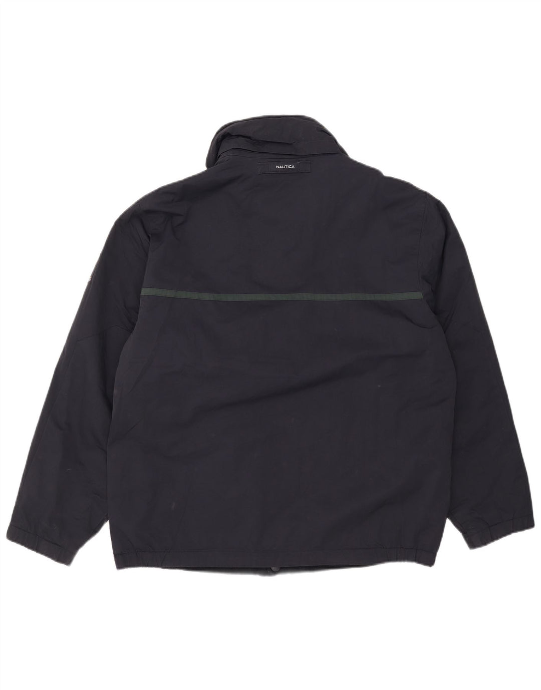 Nautica Herre Hætte Vendbar Jakke UK 40 Large Navy Blue Nylon
