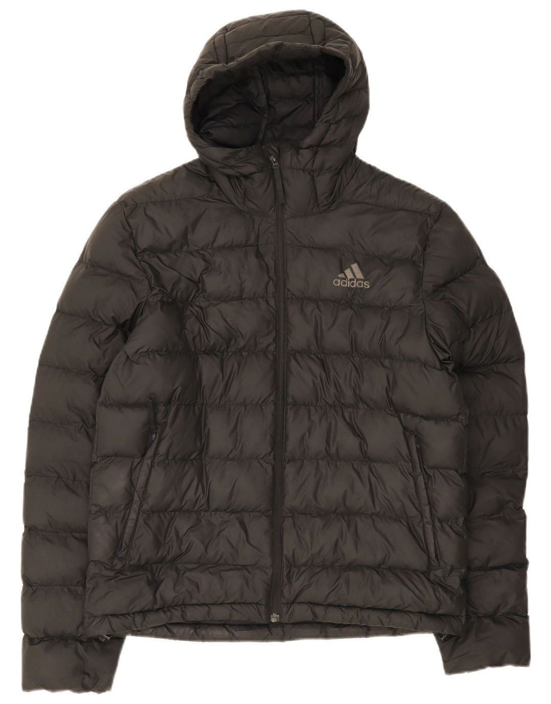Adidas Herre hættepolstret jakke UK 38 Medium Sort Polyester