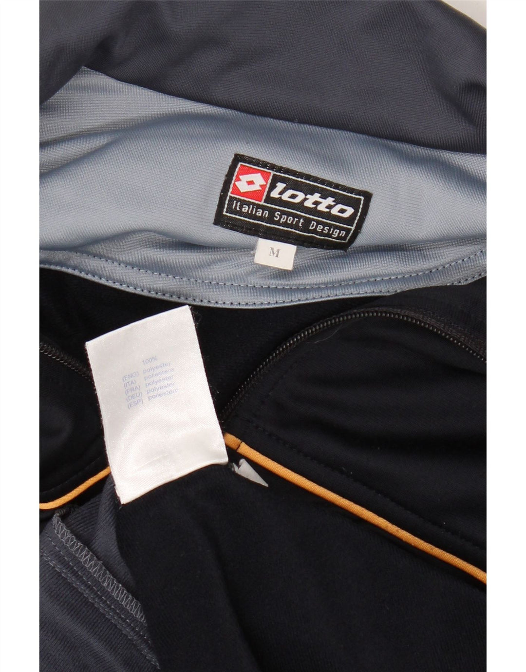 Lotto Herre træningsdragt Top jakke Medium Navy Blue Colourblock Sports