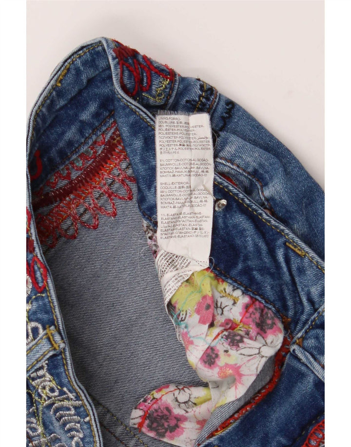 Desigual Graphic Slim Jeans til kvinder W30 L27 blå polyester