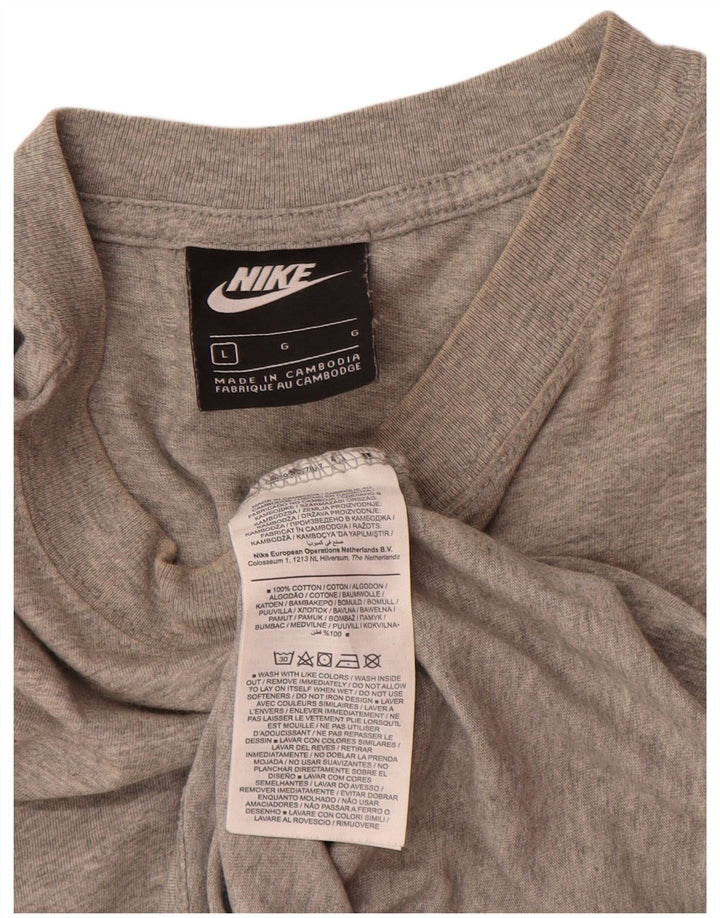 Nike T-shirt top til mænd, stor grå bomuld