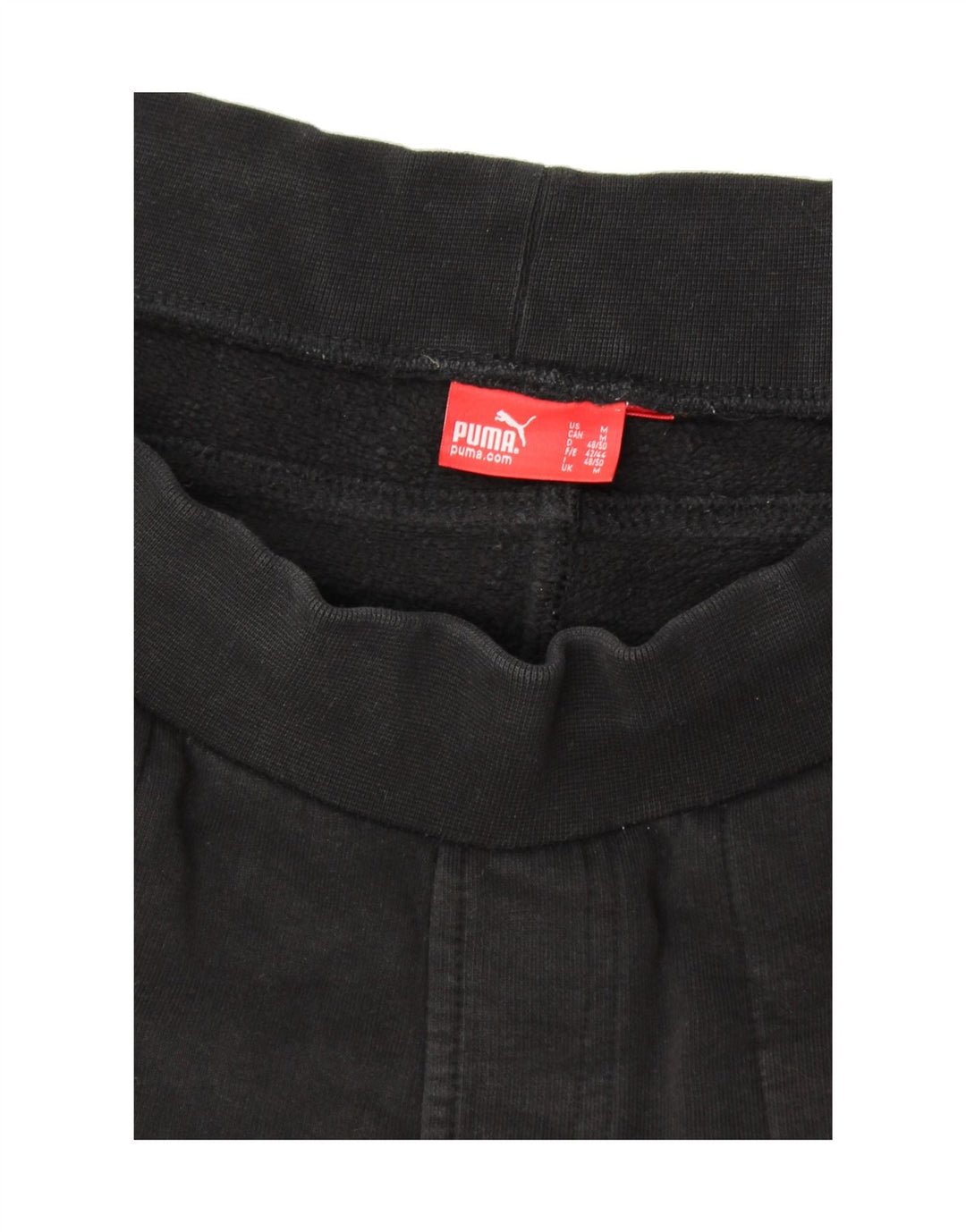 PUMA Mens Graphic Tracksuit Trousers Medium Black Vintage Puma and Second-Hand Puma from Messina Hembry 