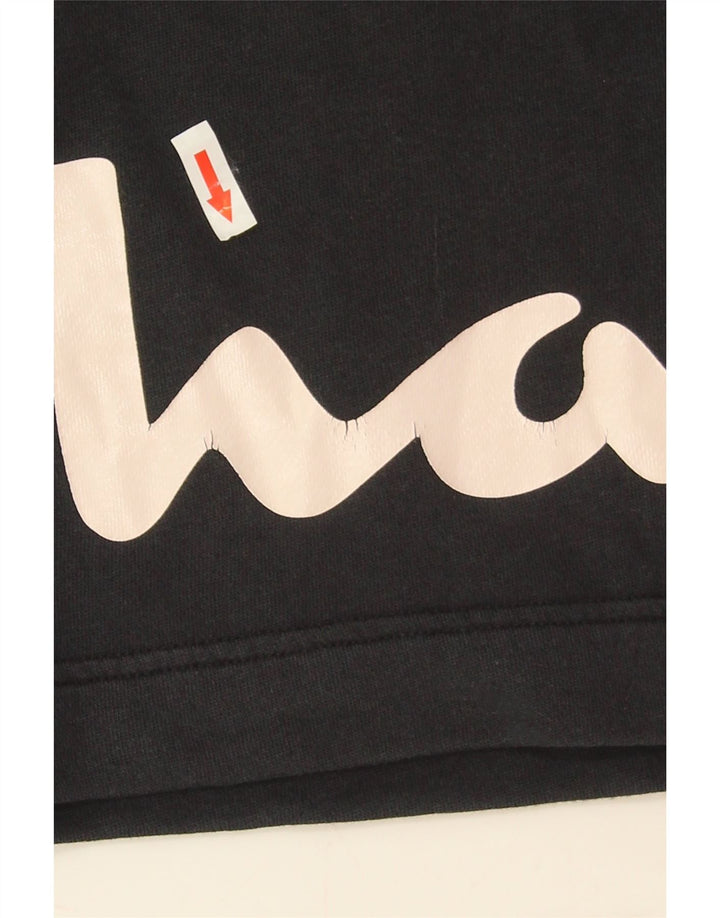 Champion Kvinder Oversized Grafisk Sweatshirt Jumper UK 16 Large Sort