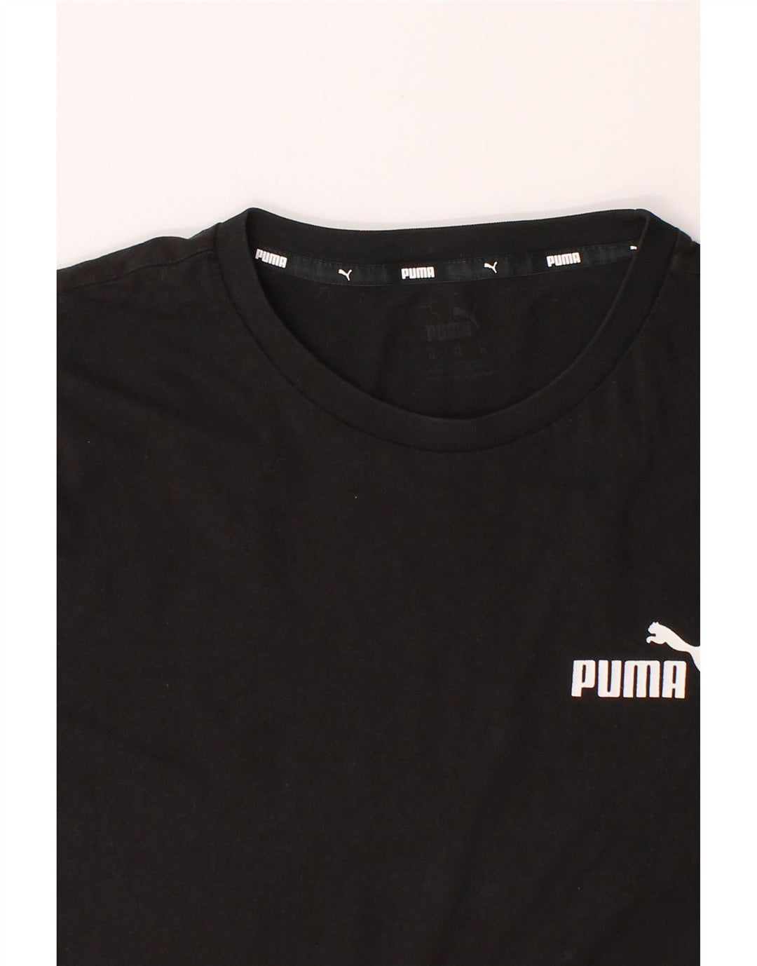PUMA Mens Graphic T-Shirt Top XL Black Cotton Vintage Puma and Second-Hand Puma from Messina Hembry 