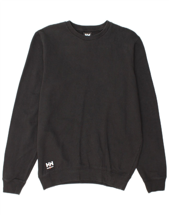 HELLY HANSEN Mens Sweatshirt Jumper Small Black Cotton